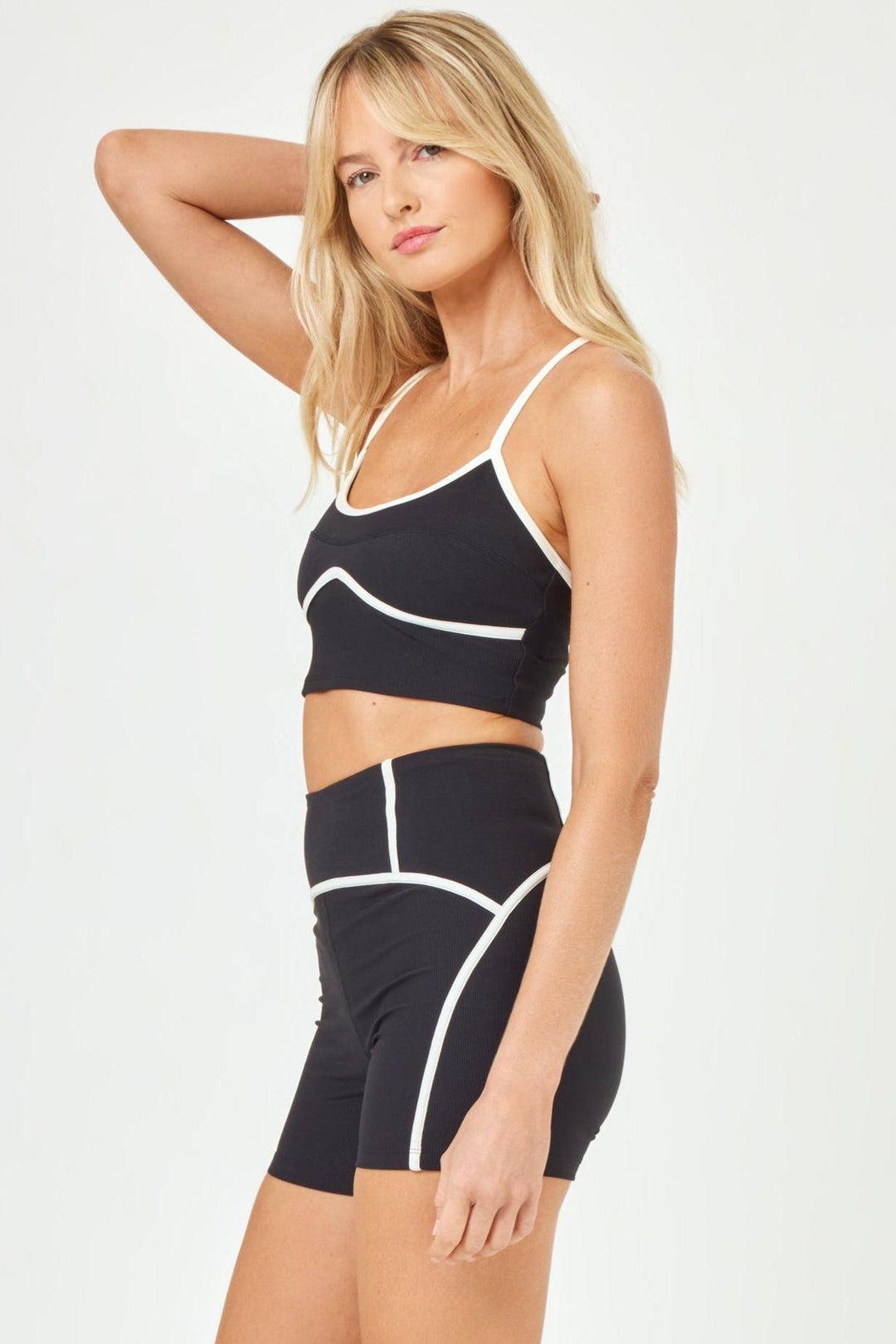 Revel Short - Black-Cream-The Shop Laguna Beach