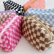 ELLSION + YOUNG Check Yourself Knit Cosmetic Bag - More Colors Available-The Shop Laguna Beach