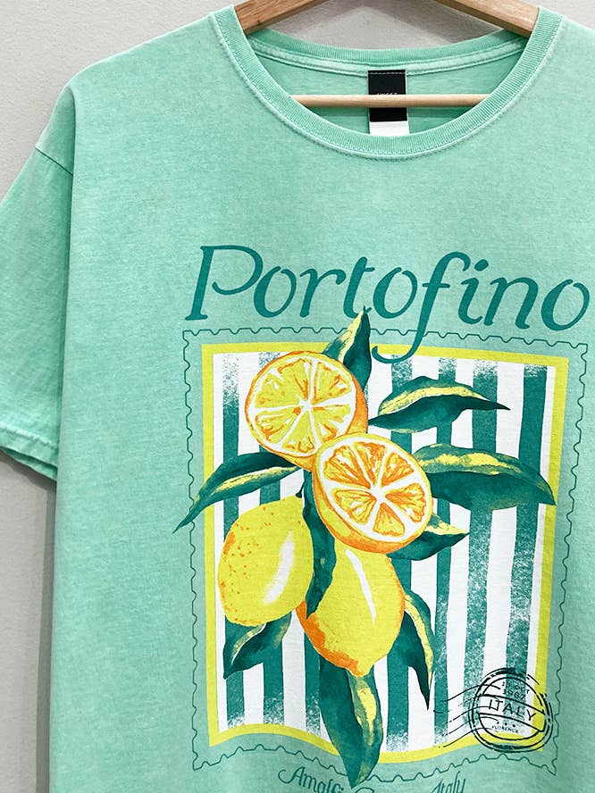 SWEET CLAIRE Portofino Lemons Oversized Tee-The Shop Laguna Beach