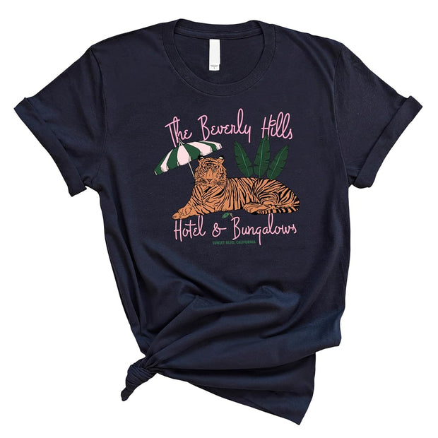 ILLUSTRATED SOCIETY Beverly Hills Hotel Vintage Crop Tee-The Shop Laguna Beach