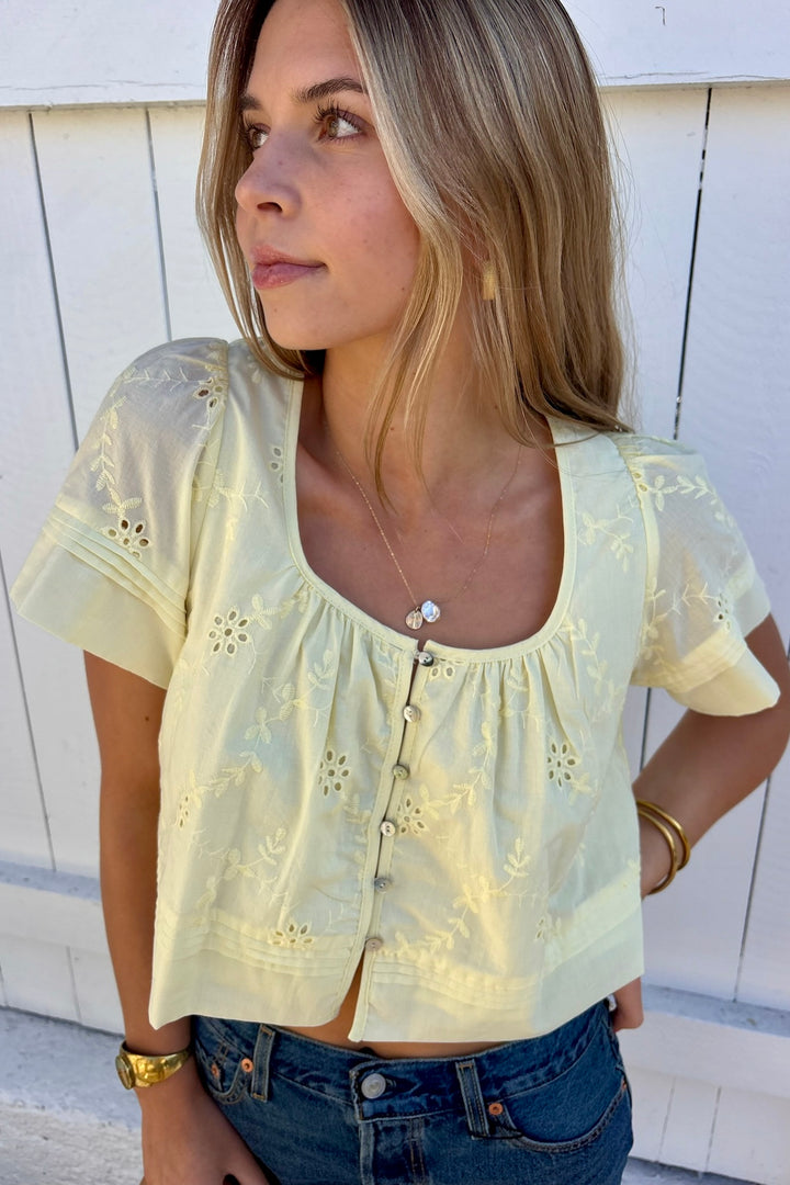 KEEN THE LABEL Serenity Eyelet Top-The Shop Laguna Beach