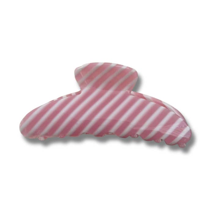 Candy Striped Claw Clip
