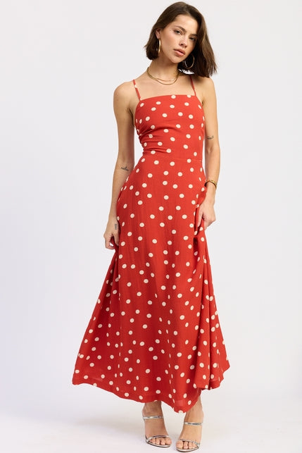 KEEN THE LABEL Zosia Polka Dot Midi Dress-The Shop Laguna Beach