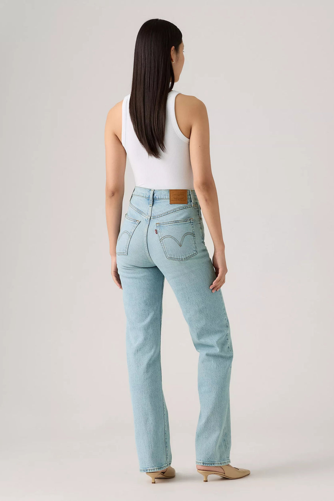 LEVI'S Ribcage Full Length Wide-Leg Jean - Blasted Stone Clean-The Shop Laguna Beach