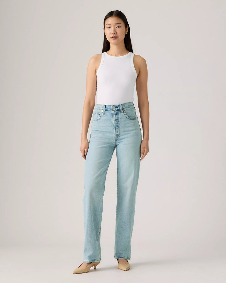 LEVI'S Ribcage Full Length Wide-Leg Jean - Blasted Stone Clean-The Shop Laguna Beach