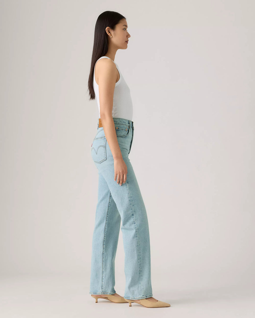 LEVI'S Ribcage Full Length Wide-Leg Jean - Blasted Stone Clean-The Shop Laguna Beach