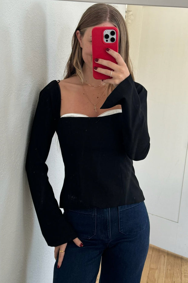 ASTR THE LABEL Whitley Peekaboo Contrast Top-The Shop Laguna Beach