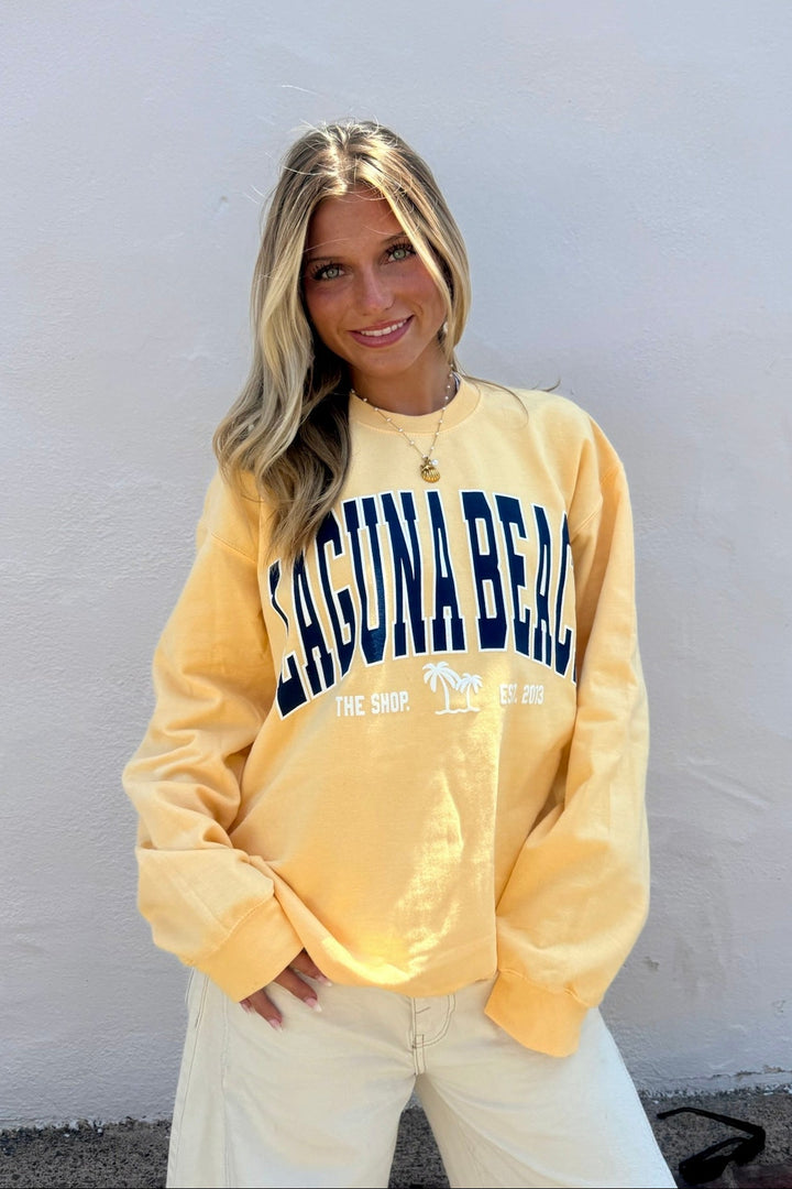 THE SHOP CLASSIC Laguna Beach Varsity Crew Sweatshirt - More Colors Available-The Shop Laguna Beach