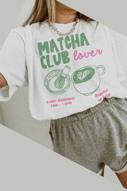 ILLUSTRATED SOCIETY Matcha Club Vintage Oversized Tee-The Shop Laguna Beach
