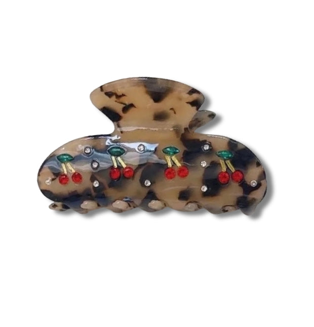 Embellished Cherry Claw Clip - More Colors Available