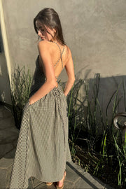 KEEN THE LABEL Gabrietta Gingham Maxi Dress-The Shop Laguna Beach