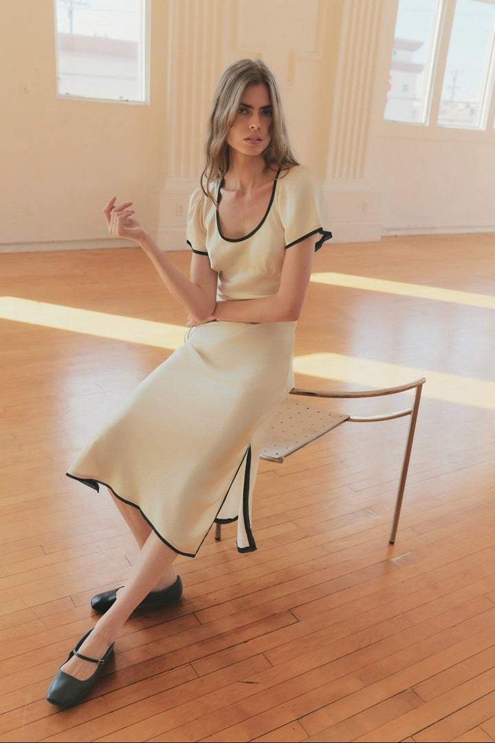 KEEN THE LABEL Emilie Short Sleeve Maxi Dress-The Shop Laguna Beach