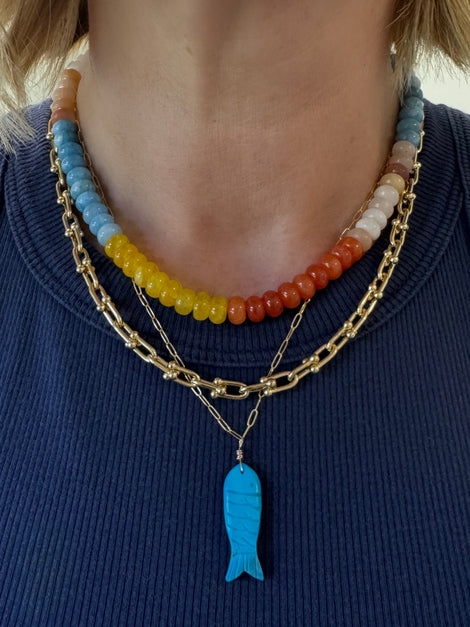 JESSICA MATRASKO Danara Beaded Necklace - Sunset-The Shop Laguna Beach