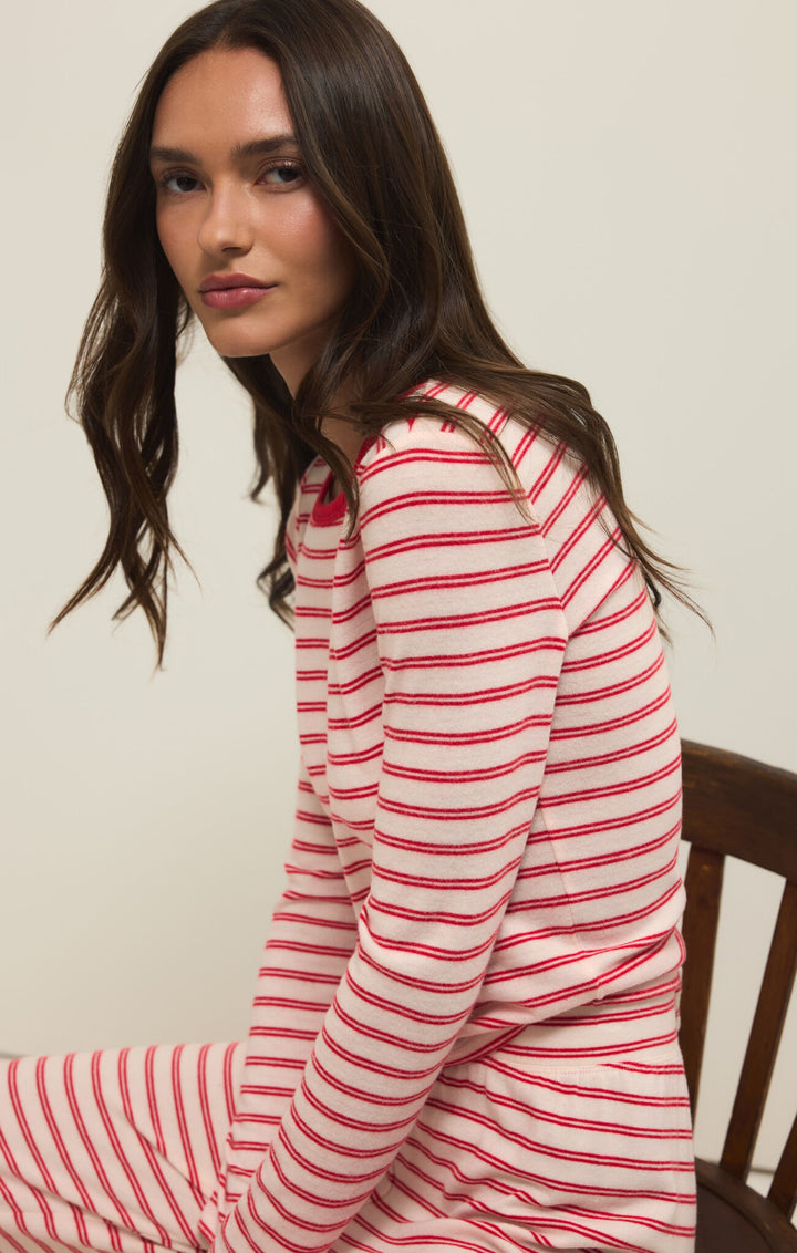 Z SUPPLY Night In Stripe Long Sleeve Tee-The Shop Laguna Beach