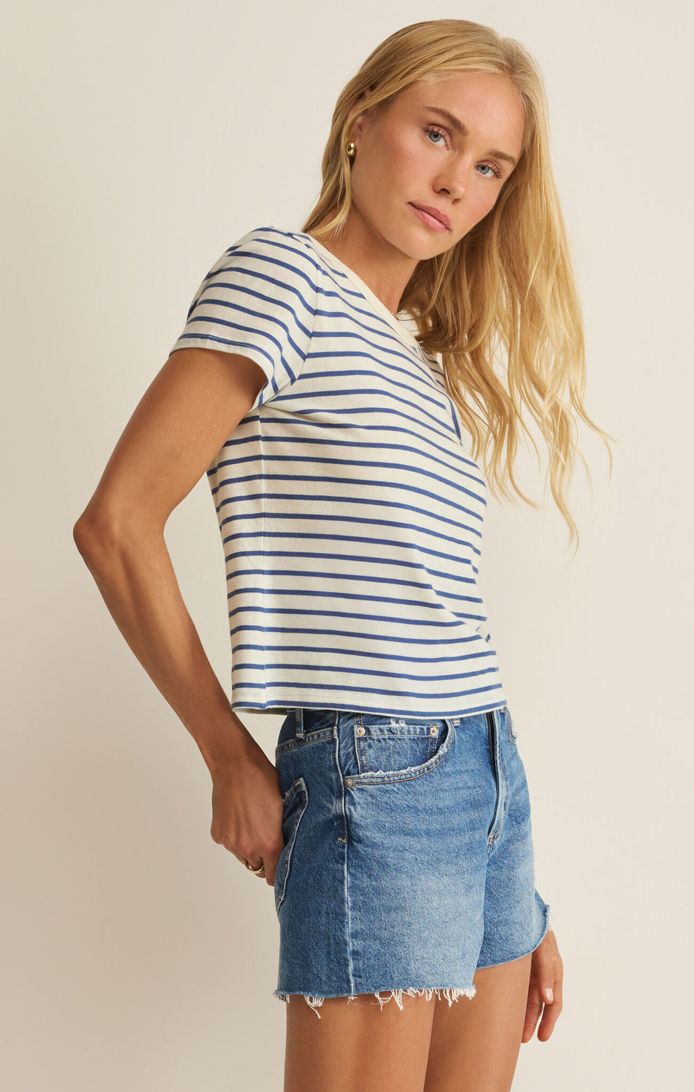 Z SUPPLY Junie Striped Tee-The Shop Laguna Beach