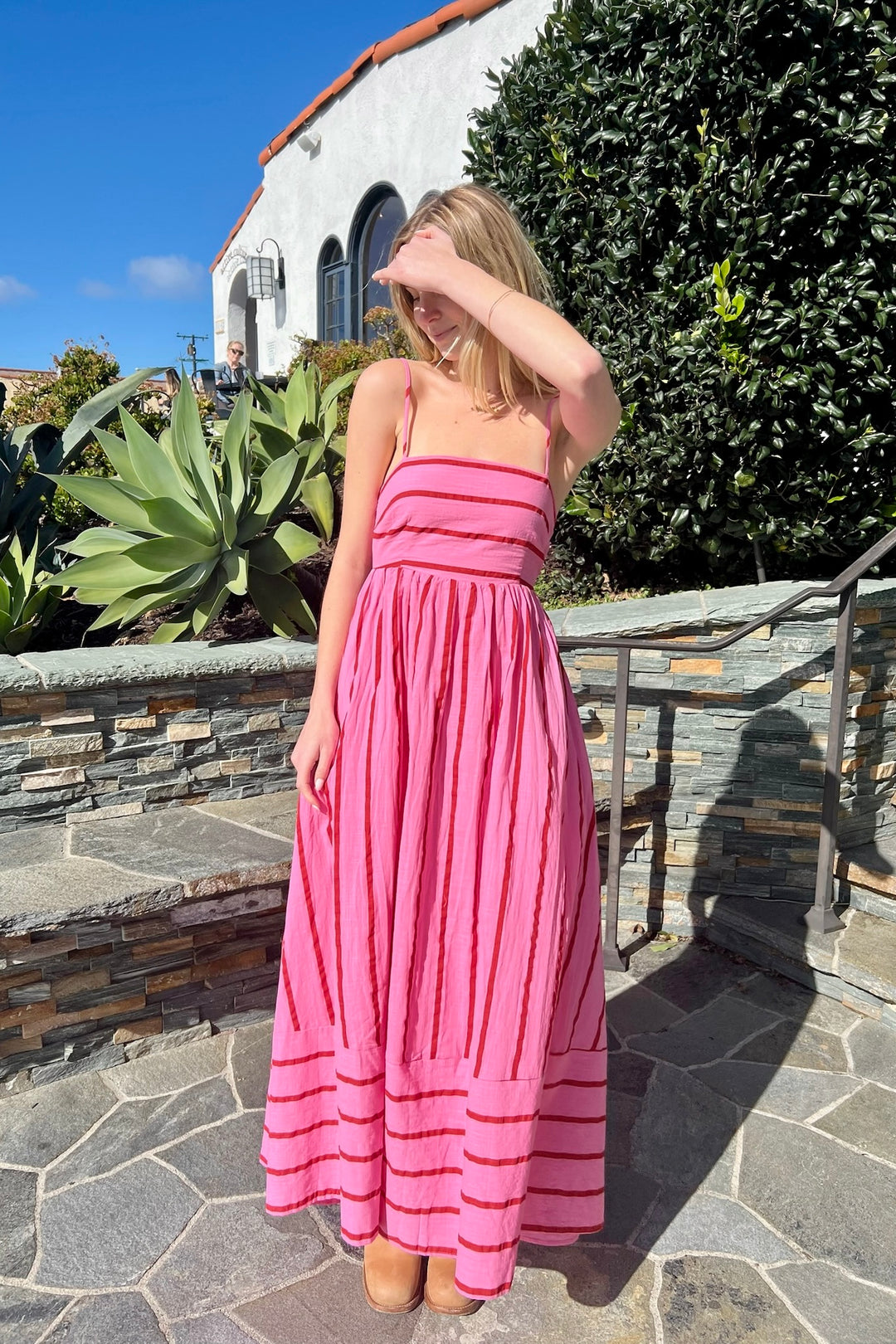 KEEN THE LABEL Callan Striped Maxi Dress-The Shop Laguna Beach