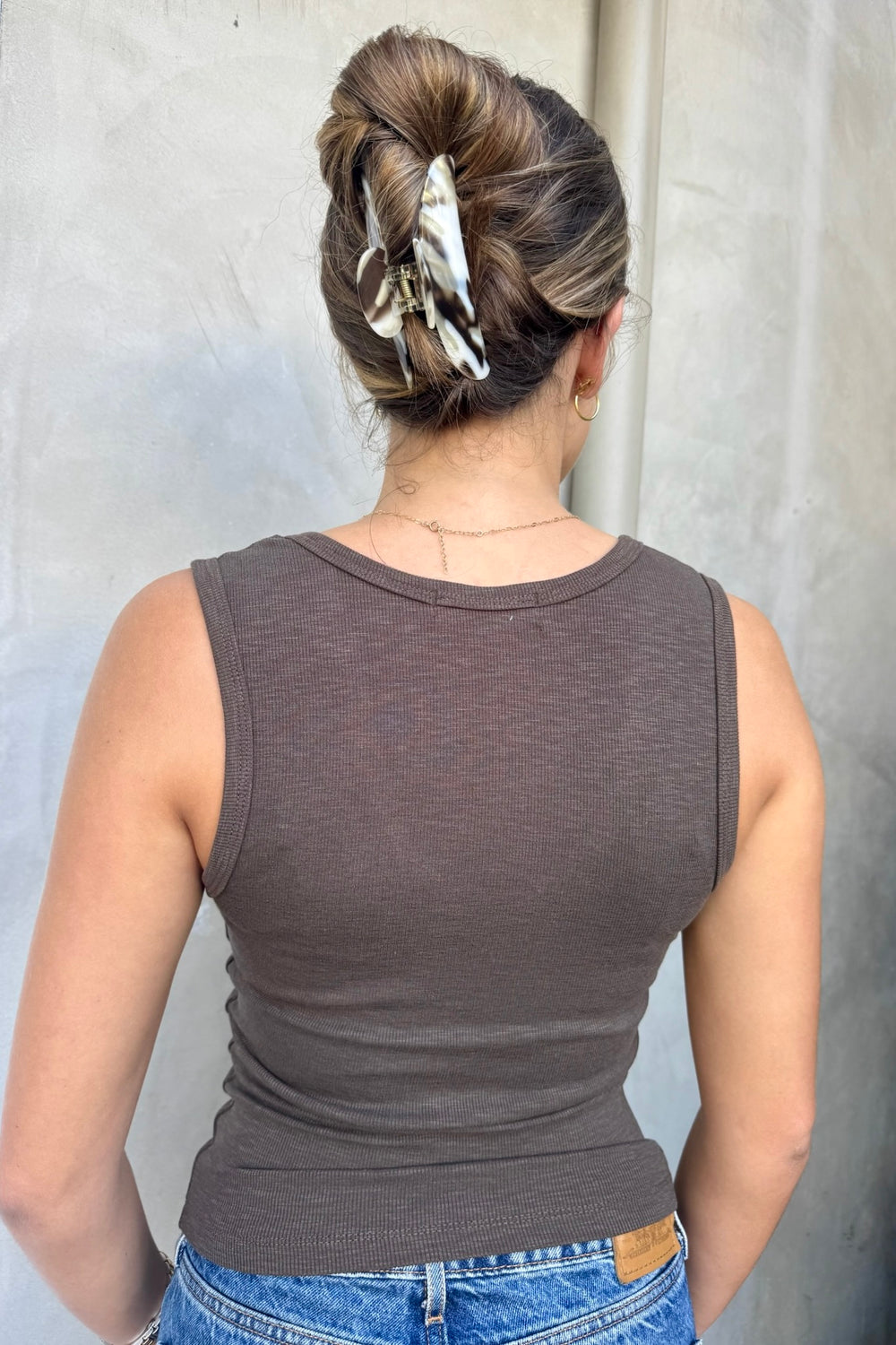 KEEN THE LABEL Alene U-Neck Rib Tank - More Colors Available-The Shop Laguna Beach