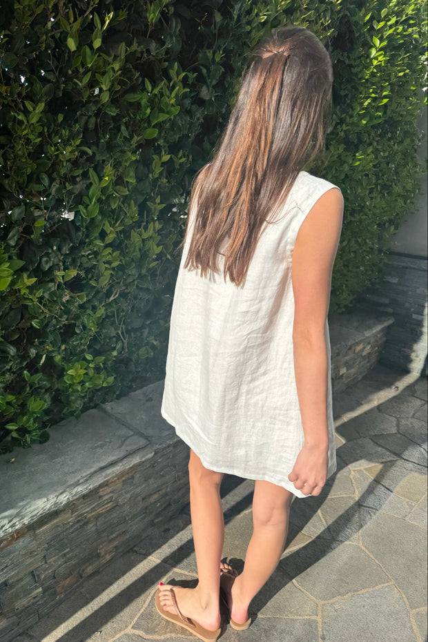 KEEN THE LABEL Dede Linen Mini Dress-The Shop Laguna Beach