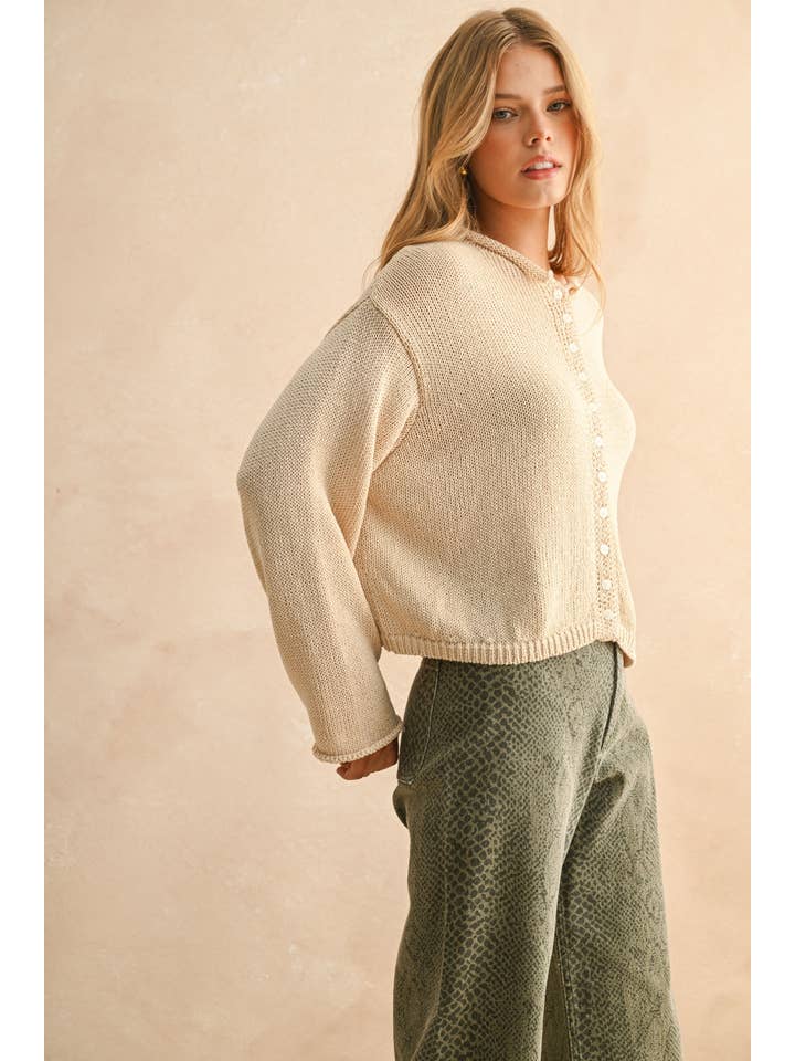 KEEN THE LABEL Hadley Rolled-Edge Cardigan - More Colors Available-The Shop Laguna Beach