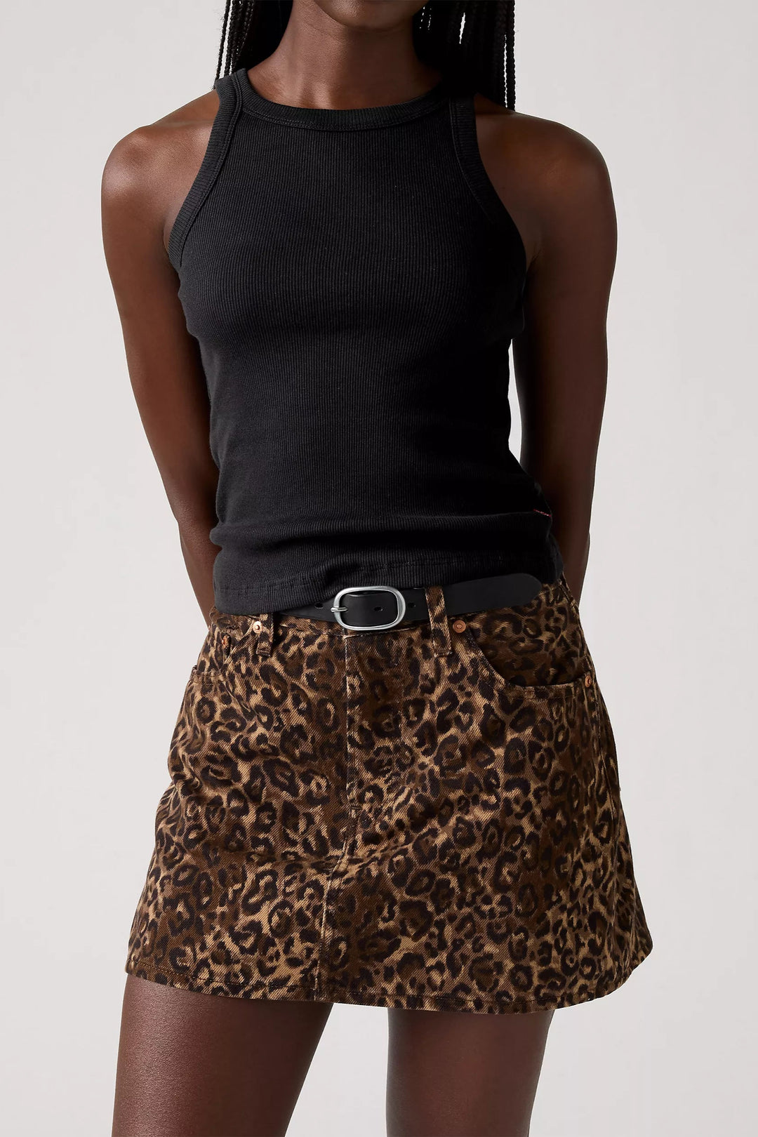 LEVI'S Icon Printed Denim Skirt - Cat Eyes-The Shop Laguna Beach