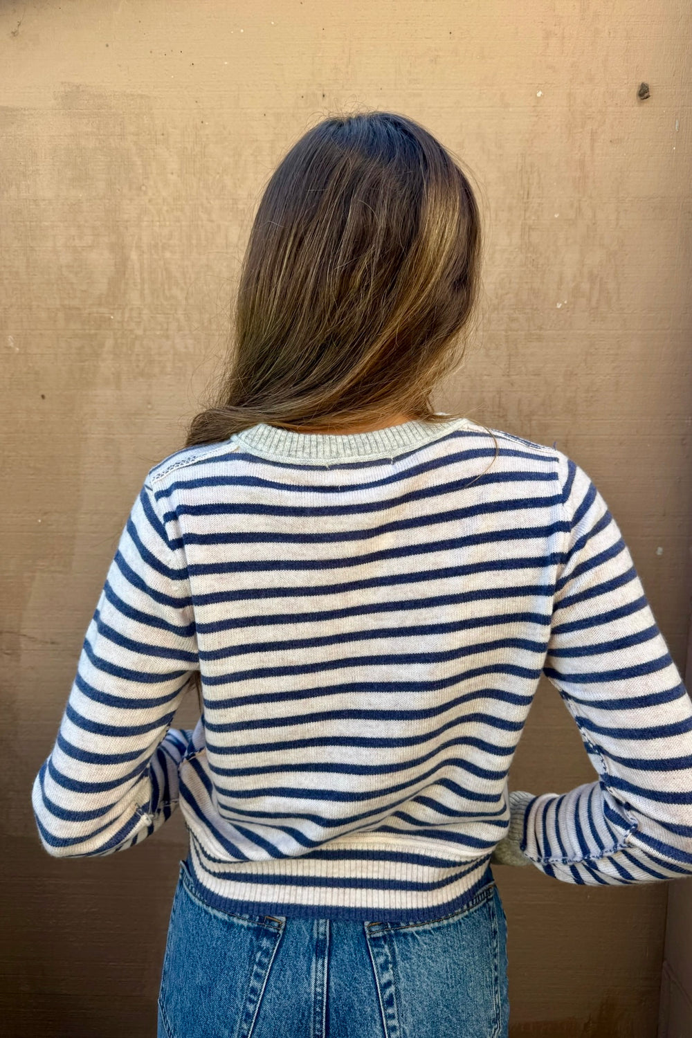 KEEN THE LABEL Carolyn Striped Cardigan Sweater-The Shop Laguna Beach