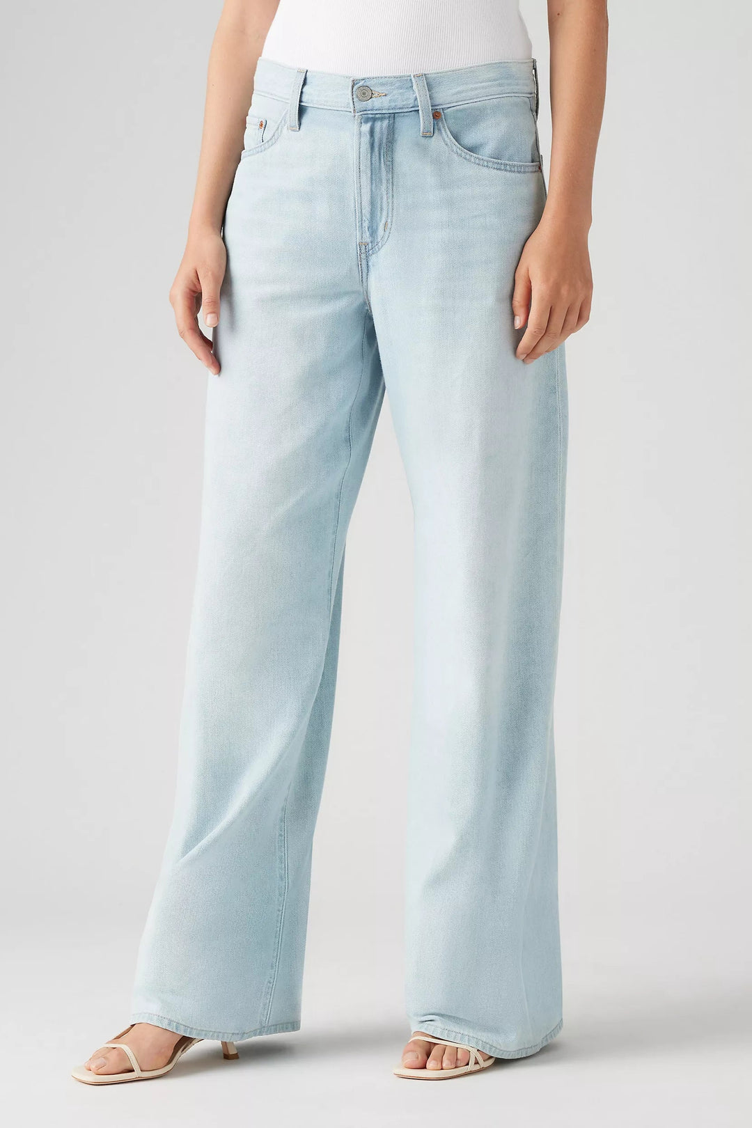 コットン×リネン【Levi's】XL Baggy Straight Linen+ ジーンズ Xl Baggy Straight Linen+ Denim Women's Jeans - Medium Wash