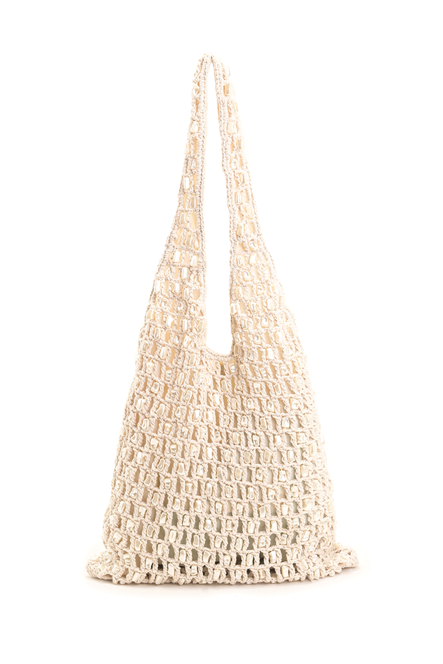 Pearl Sands Slouchy Macrame Tote-The Shop Laguna Beach