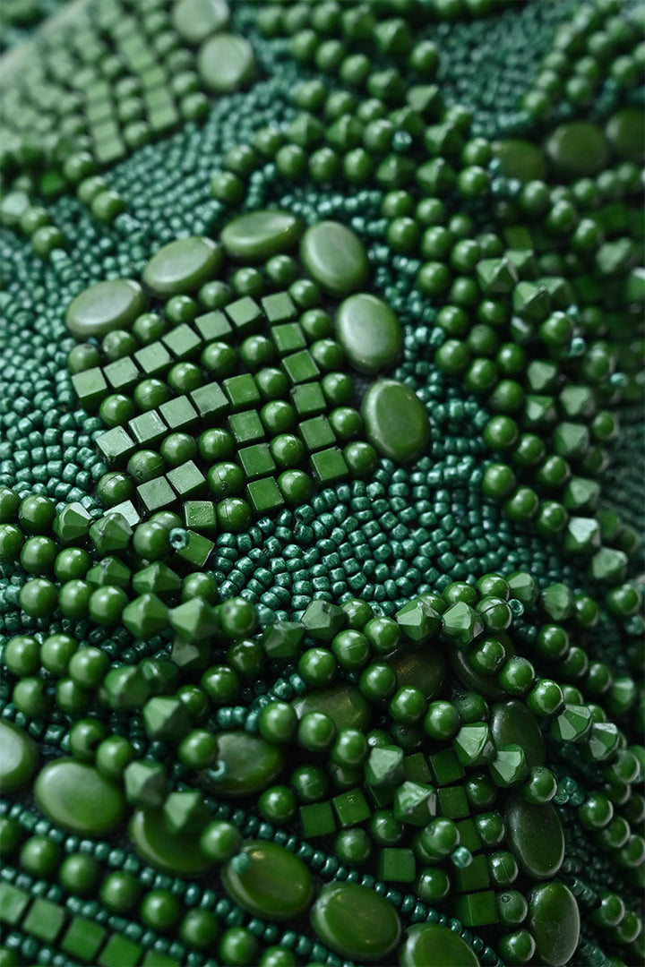 Emerald Eden Beaded Bucket Bag-The Shop Laguna Beach