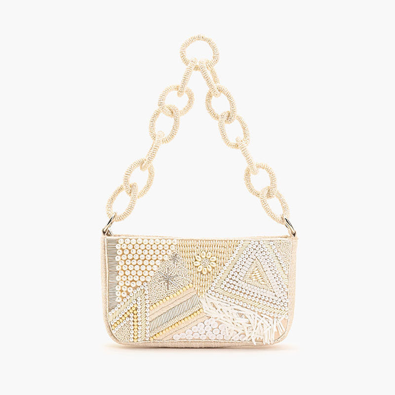 Shimmering Sands Beaded Shoulder Bag-The Shop Laguna Beach