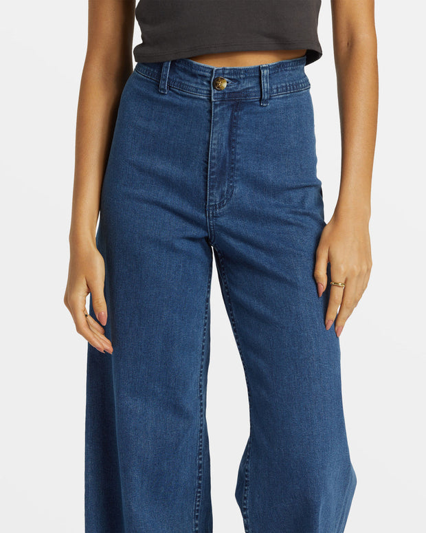 BILLABONG Free Fall Wide-Leg Denim Pant - More Colors Available-The Shop Laguna Beach