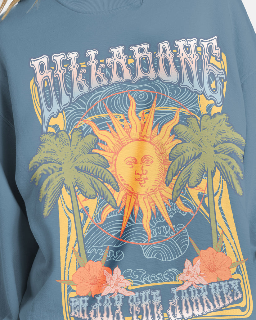 BILLABONG Ride In Oversized Crew Pullover Sweatshirt - More Colors Available-The Shop Laguna Beach