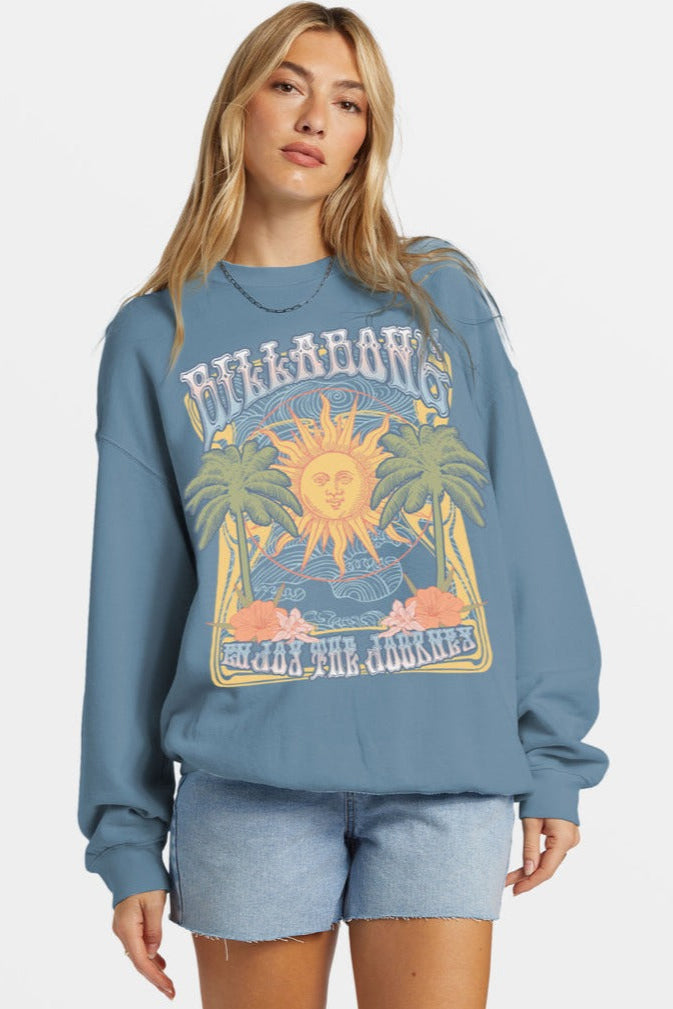 BILLABONG Ride In Oversized Crew Pullover Sweatshirt - More Colors Available-The Shop Laguna Beach