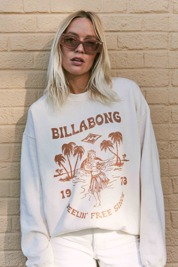 BILLABONG Ride In Oversized Crew Pullover Sweatshirt - More Colors Available-The Shop Laguna Beach