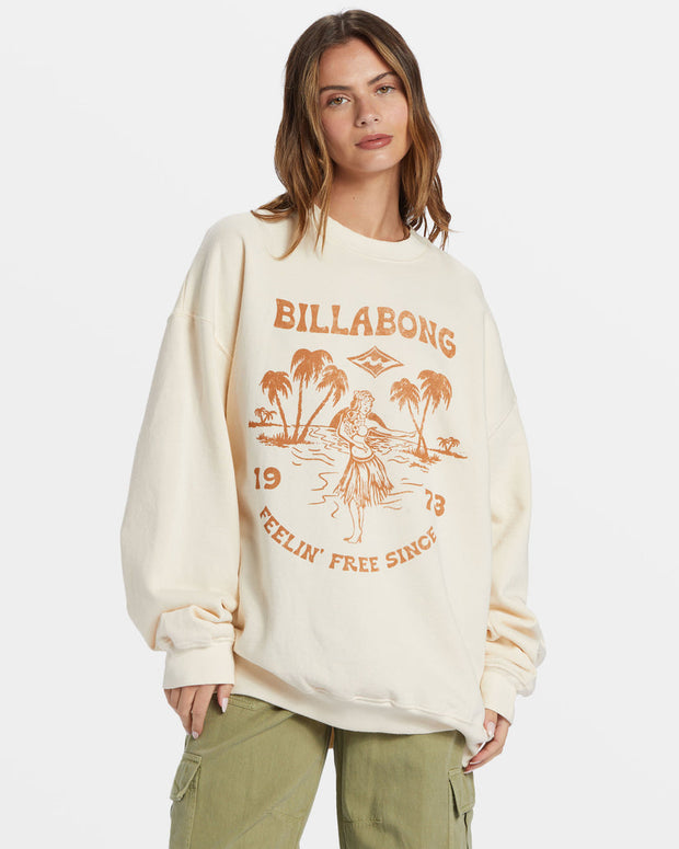 BILLABONG Ride In Oversized Crew Pullover Sweatshirt - More Colors Available-The Shop Laguna Beach