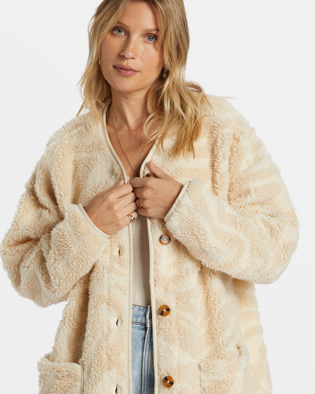 BILLABONG Fireside Cozy Buttoned Fleece Jacket - More Colors Available-The Shop Laguna Beach