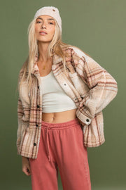 BILLABONG Sundown Plaid Sherpa Jacket-The Shop Laguna Beach