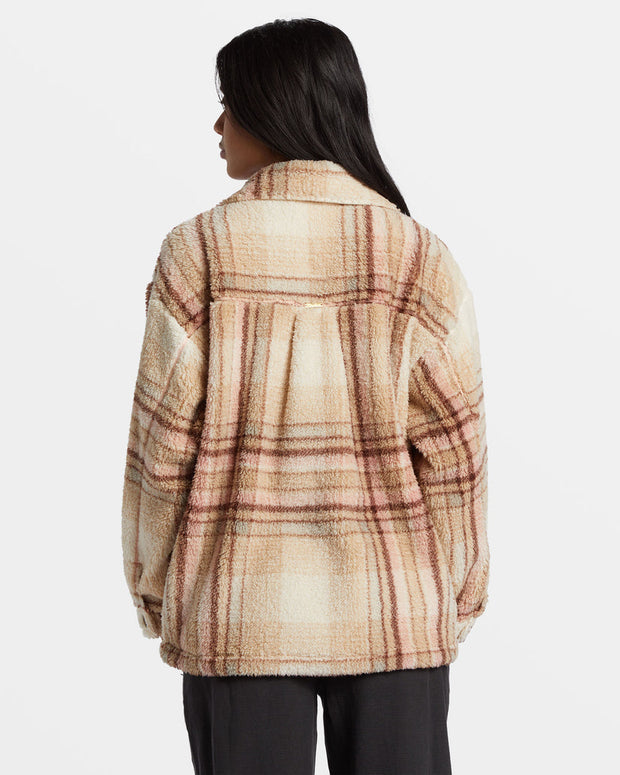 BILLABONG Sundown Plaid Sherpa Jacket-The Shop Laguna Beach