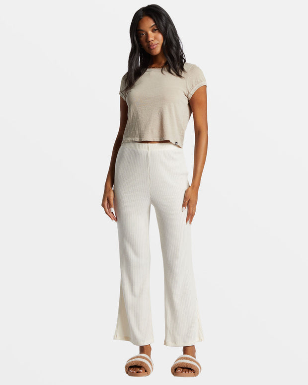 BILLABONG Lana Rib Knit Flare Pant-The Shop Laguna Beach