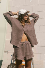 BILLABONG Odyssey Waffleknit Shacket Sweater-The Shop Laguna Beach