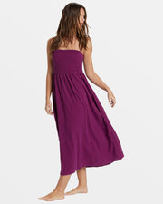 BILLABONG Off the Coast Smocked Cotton Midi Dress-The Shop Laguna Beach