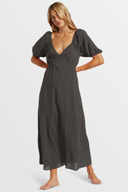 BILLABONG Love Fade Puff Sleeve Midi Dress - More Colors Available-The Shop Laguna Beach