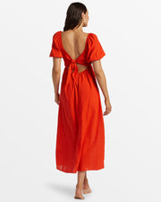 BILLABONG Love Fade Puff Sleeve Midi Dress-The Shop Laguna Beach