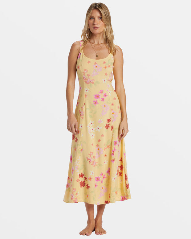 BILLABONG 90's Calling Floral Midi Dress-The Shop Laguna Beach