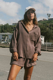 BILLABONG Odyssey Waffleknit Shacket Sweater-The Shop Laguna Beach