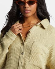 BILLABONG Odyssey Waffleknit Shacket Sweater-The Shop Laguna Beach