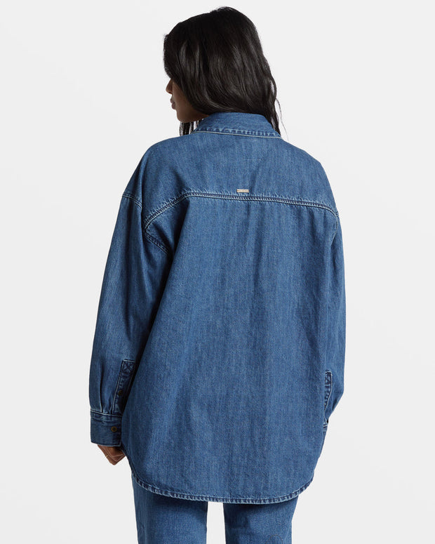 BILLABONG Deep Sea Denim Shacket-The Shop Laguna Beach