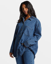 BILLABONG Deep Sea Denim Shacket-The Shop Laguna Beach