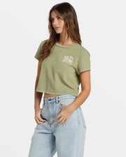 BILLABONG White Noise Crop Tee-The Shop Laguna Beach