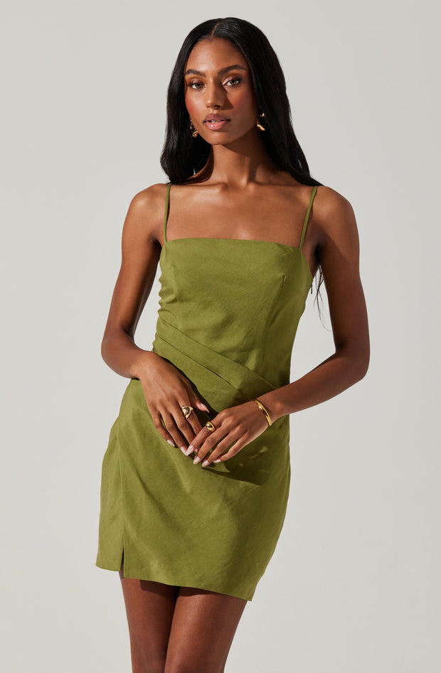 ASTR THE LABEL Isadora Draped Mini Dress-The Shop Laguna Beach