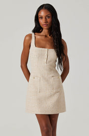 ASTR THE LABEL Deanna Tweed Mini Dress-The Shop Laguna Beach